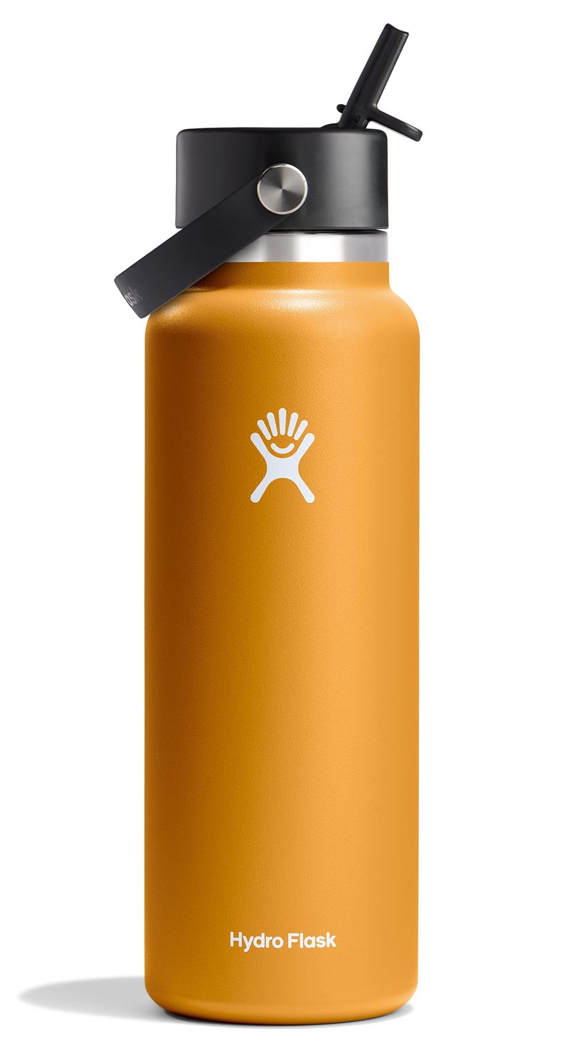 Hydro Flask 40 Oz Wide Mouth Flex Straw Cap Fossil - Image 1