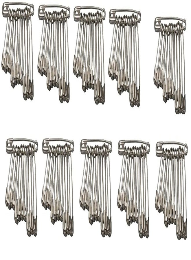 imioxo Fashion Steel Safety Pins for Women, Metallic (Pack of 60) - Image 1