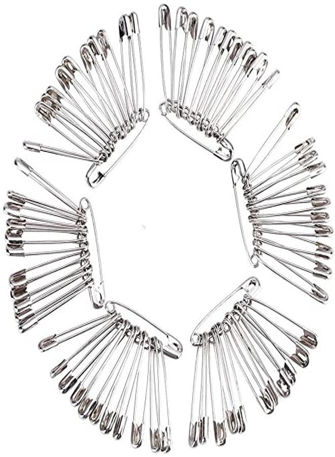 imioxo Fashion Steel Safety Pins for Women, Metallic (Pack of 60) - Image 2