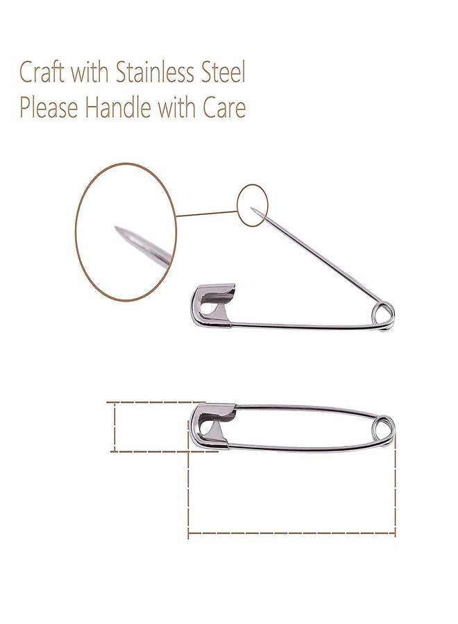 imioxo Fashion Steel Safety Pins for Women, Metallic (Pack of 60) - Image 5