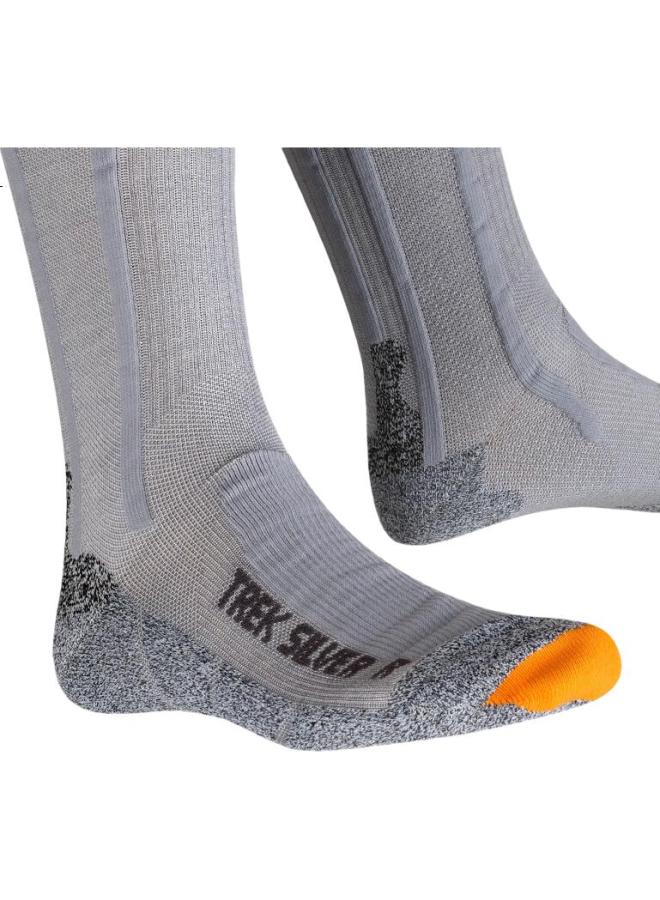 Xbionic Sports Mid-Calf Socks For Men And Women, Silver Yarn, G179 Gray/Rock Gray, 24.5Cm-25.5Cm (39-41) - Image 3