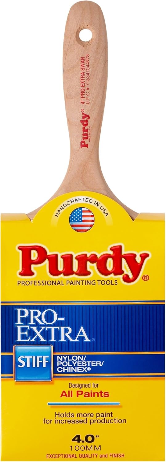 Purdy 144400740 ProExtra Series Swan Wall Paint Brush 4 inch - Image 1