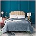 KASENTEX Luxury Plush Sherpa Comforter, Cozy Reversible Faux Fur Machine Washable Bedding, Grey Blue, Twin/Twin XL Size - Image 2