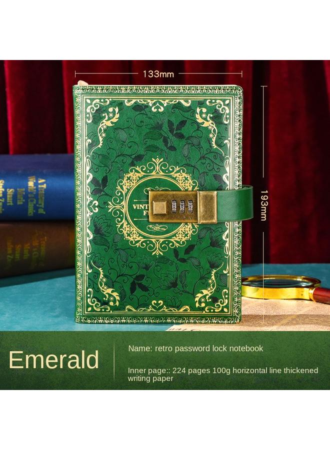 Bluejw Retro European-style Password Notebook Gift Box Hand Account Suit With Lock Hand Account Book For Boys And Girls Cute Cartoon Girls - Image 1