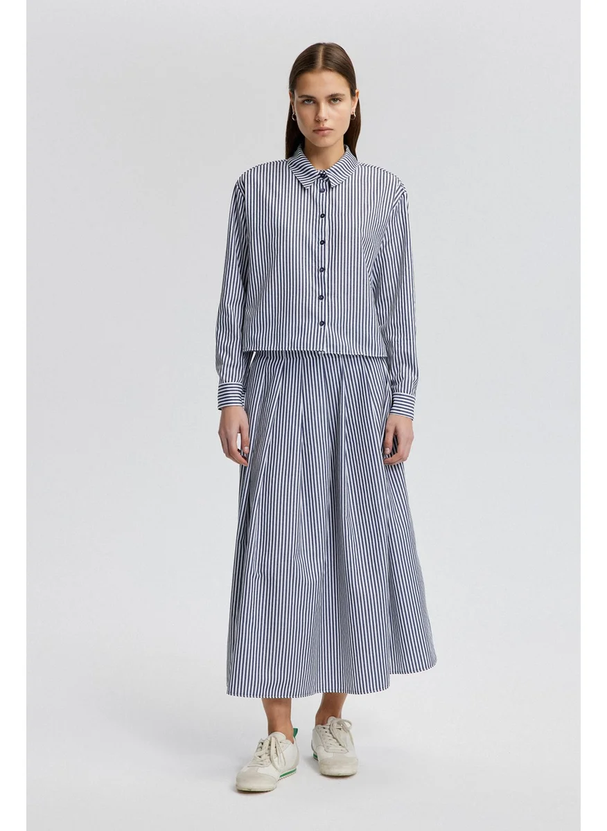 تاتشي Touche Pleated Skirt Shirt Set