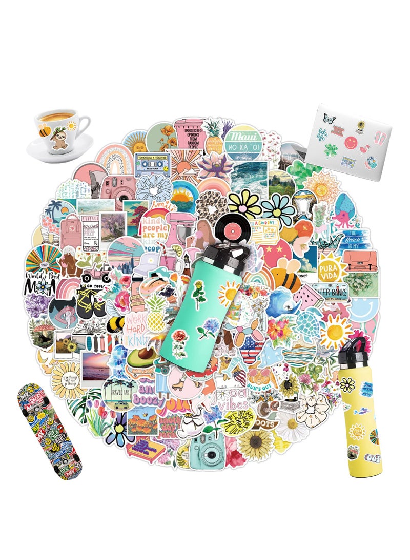 Barakah Aesthetic Waterproof Stickers for Kids and Teens, 200 PCS Car Decals, Hydroflask and Laptop Stickers, Ideal for Skateboards and Personalization - Image 2