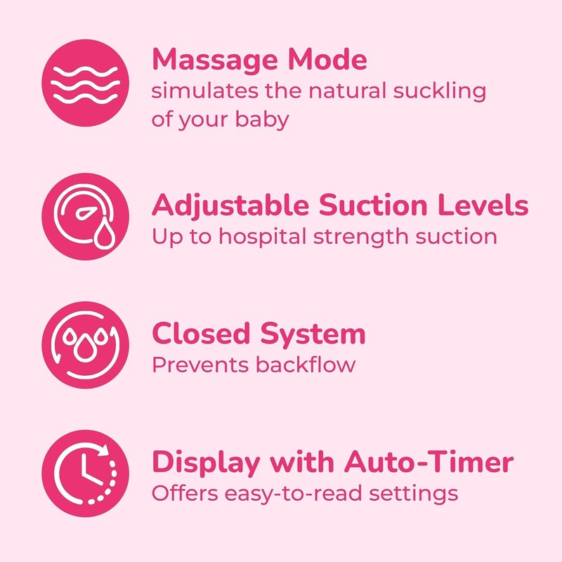 Spectra Baby S2 Plus Premier Electric Breast Pump with Grey Tote Premium Accessory Kit  28 mm - Image 4