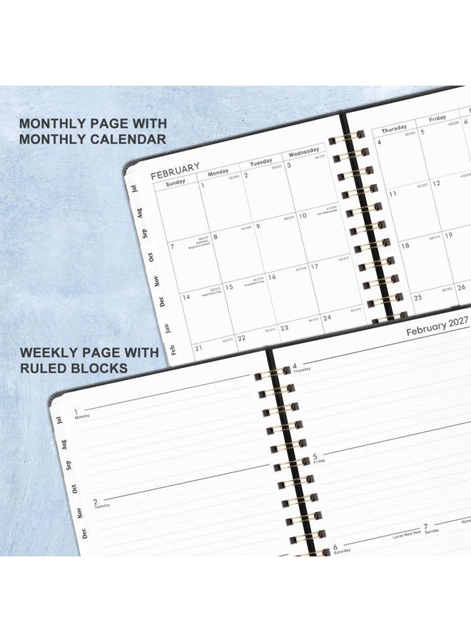 Poluma Planner 2025-2026 - Weekly & Monthly 2025-2026 Planner with 12 Monthly Tabs, Jul 2025 - Jun 2026, 6.3" x 8.4", Flexible Hardcover, Thick Paper, Inner Pocket - Gray - Image 4