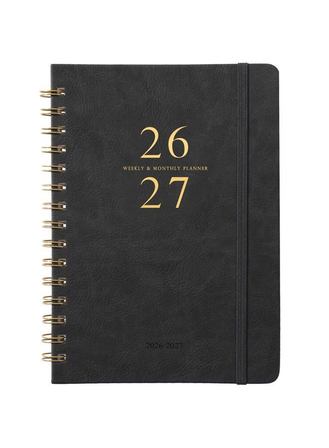 Poluma Planner 2025-2026 - Weekly & Monthly 2025-2026 Planner with 12 Monthly Tabs, Jul 2025 - Jun 2026, 6.3" x 8.4", Flexible Hardcover, Thick Paper, Inner Pocket - Gray - Image 1