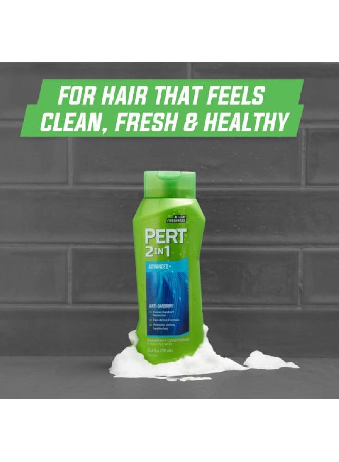 PERT 2 IN 1 Shampoo and Conditioner, Anti-Dandruff, 13.5 Fl. Oz (Pack of 6) - Image 3