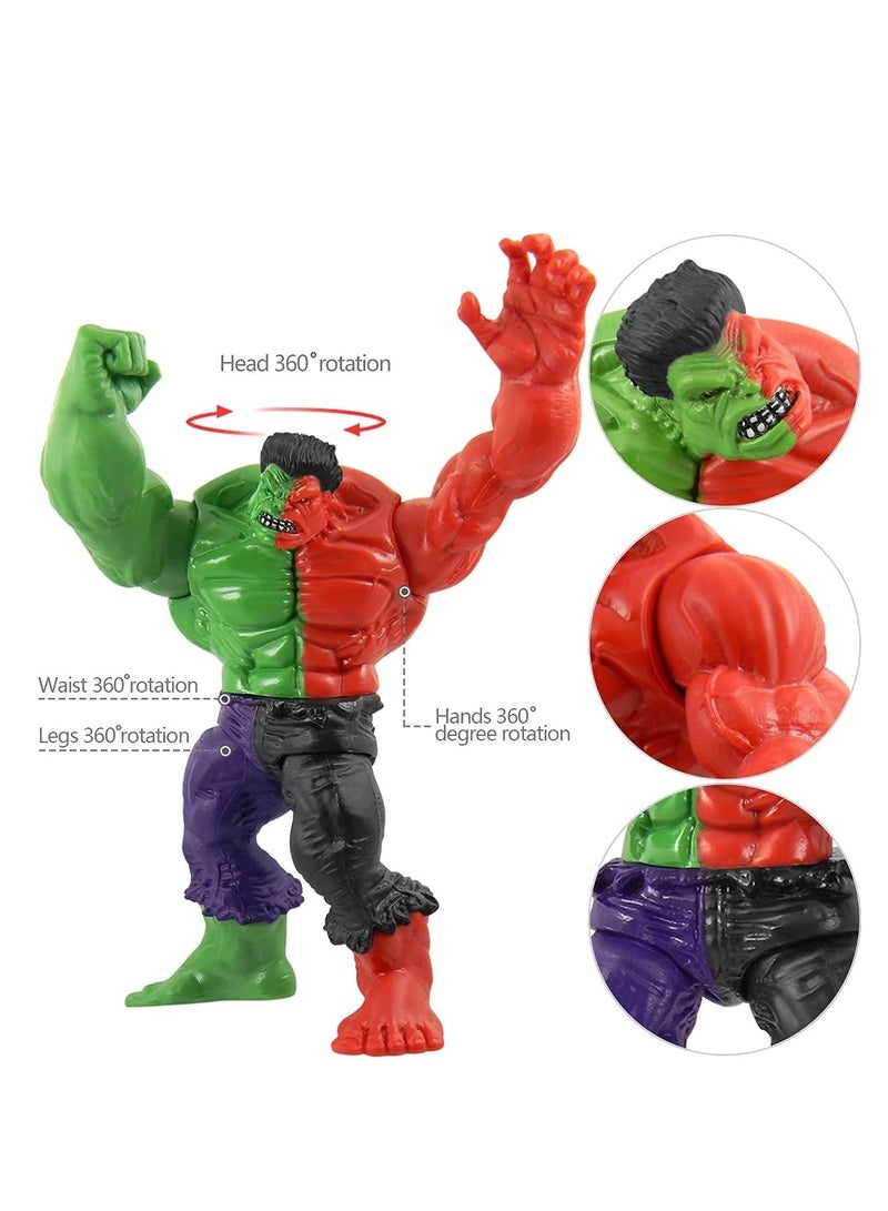 Avengers War Machine Anti-Hulk Armor Anime Hulk Grey Red Green Mini-Giant Action Figure Toy, 4 Designs, PVC Material, Approx. 15cm Height, Ideal for Collectibles and Home Decor - Image 2
