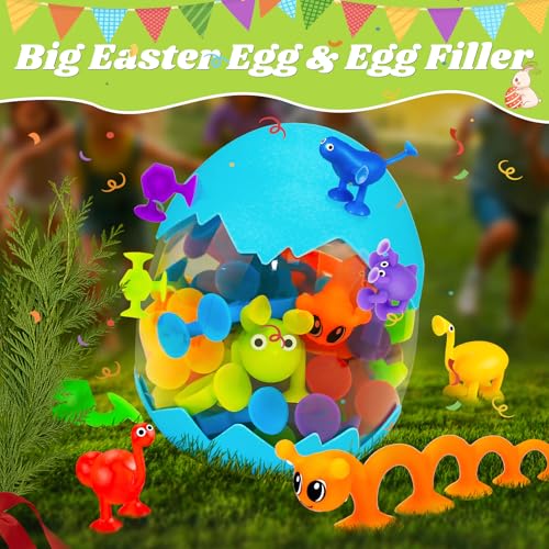 Joosharkidz 32 PCS Toddler Suction Cup Bath Toys Ages 13 35 48 Non Candy Easter Egg Fillers for Kids Birthday Party Favor Basket Stuffer Prize Mini Sensory Travel Shower Toy Gift 2 3 4 5 6 Year Old Boys Girls - Image 5