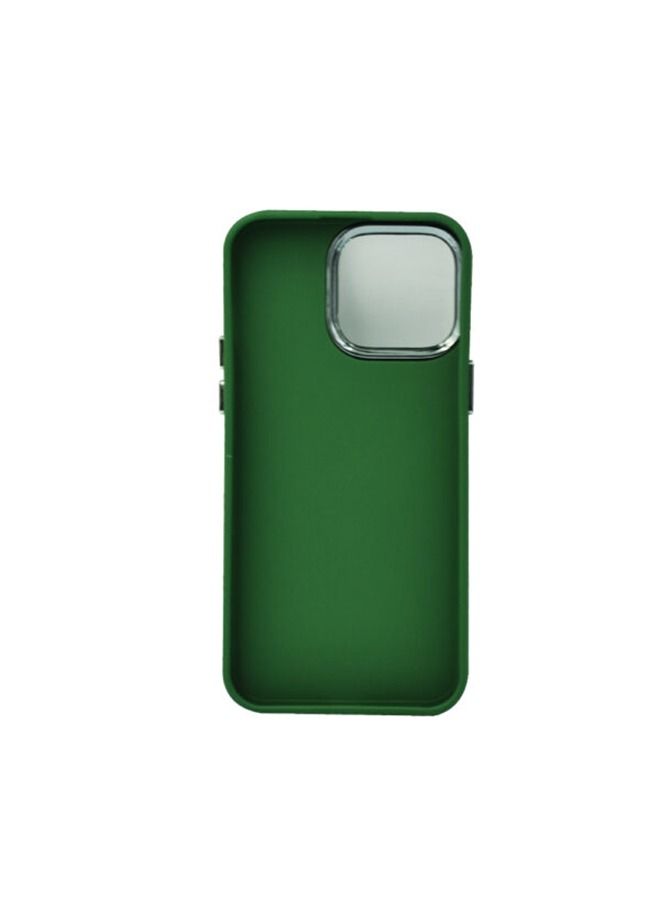 Joway JS Leather Grip Silver Case iPhone 14 Pro Max Green - Image 4