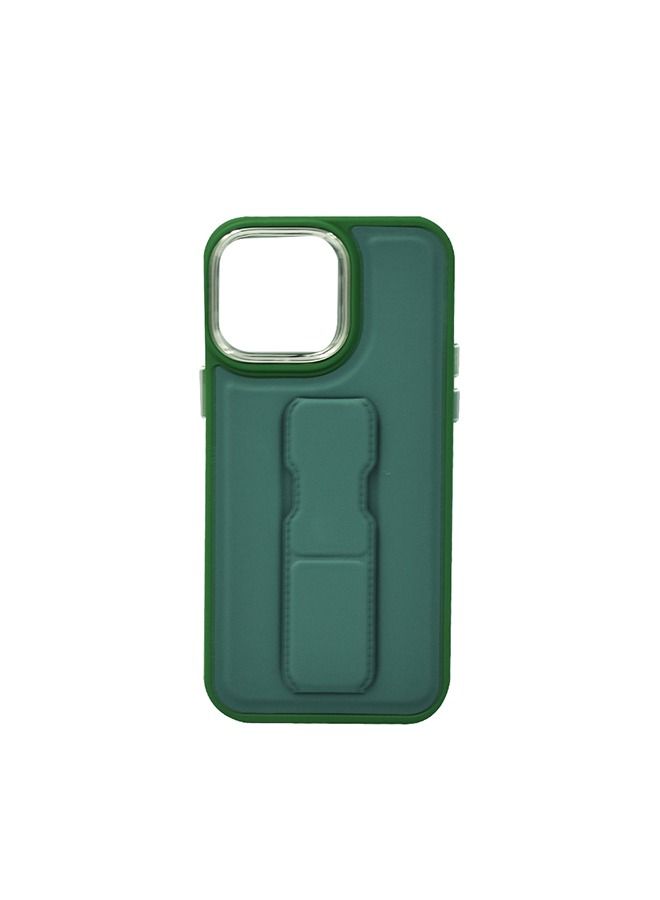 Joway JS Leather Grip Silver Case iPhone 14 Pro Max Green - Image 1