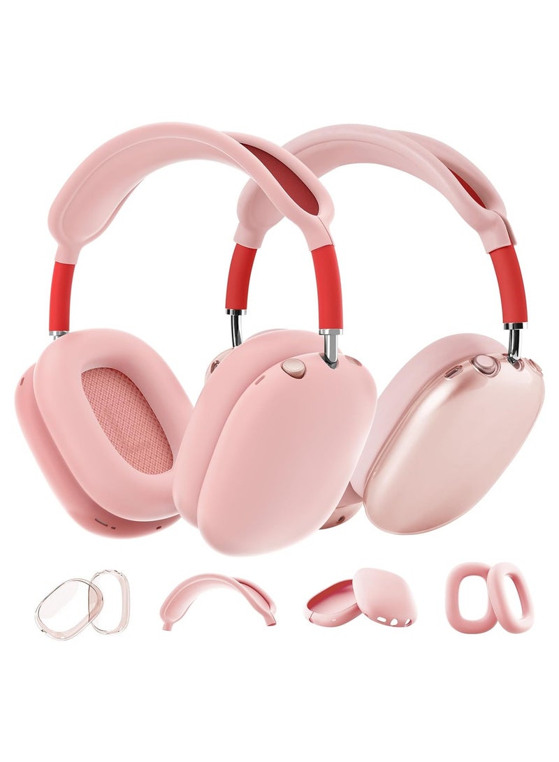 AROAQ Suitable for Airpods Max Protective Cover Apple Max Earphone Shell Solid Color Silicone Soft Shell Earphone Cover Three-Piece Set  - Image 1