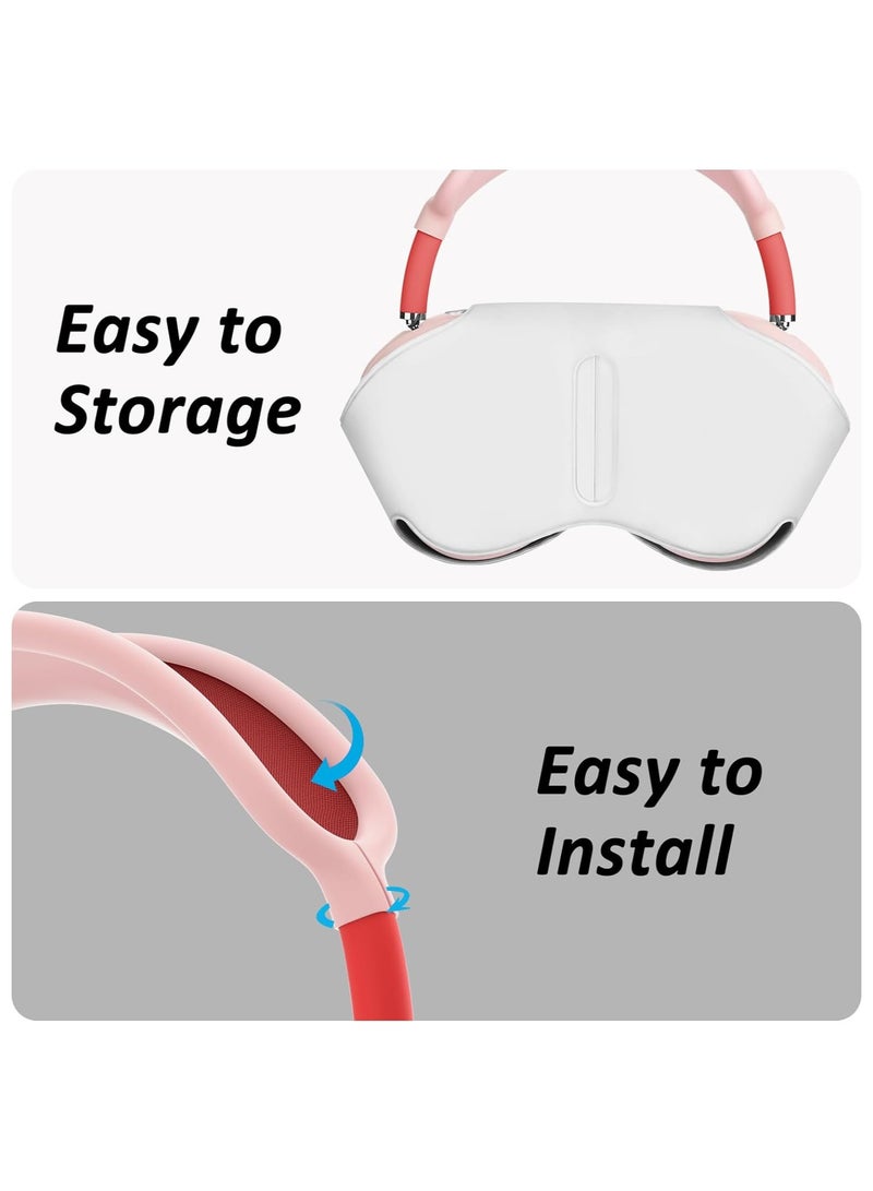 AROAQ Suitable for Airpods Max Protective Cover Apple Max Earphone Shell Solid Color Silicone Soft Shell Earphone Cover Three-Piece Set  - Image 5