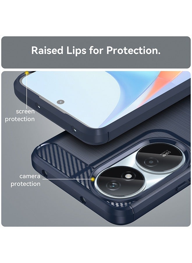 X-level HONOR X7b 4g Case cover with Carbon Fiber Shockproof Rugged Shell Anti-Scratch Easy Install Anti-Scratch Soft TPU Comfortable Touch Back Cover Protective Accessory for HONOR X7b - Image 4