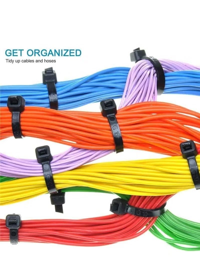Cable Ties 150mm, 100 Pieces Pack Self-Locking Heavy Duty Nylon Plastic Zip Ties Wraps For Home, Office and Outdoor  - Image 5