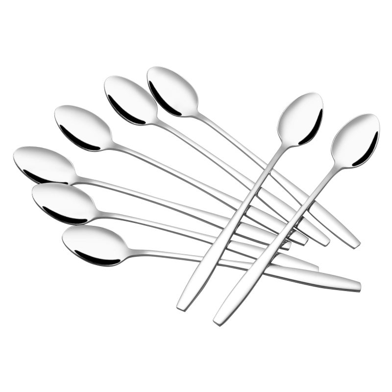 Pekky 75Inch Long Handle Iced Teaspoon 12 Pieces Stainless Steel Ice Tea Spoon