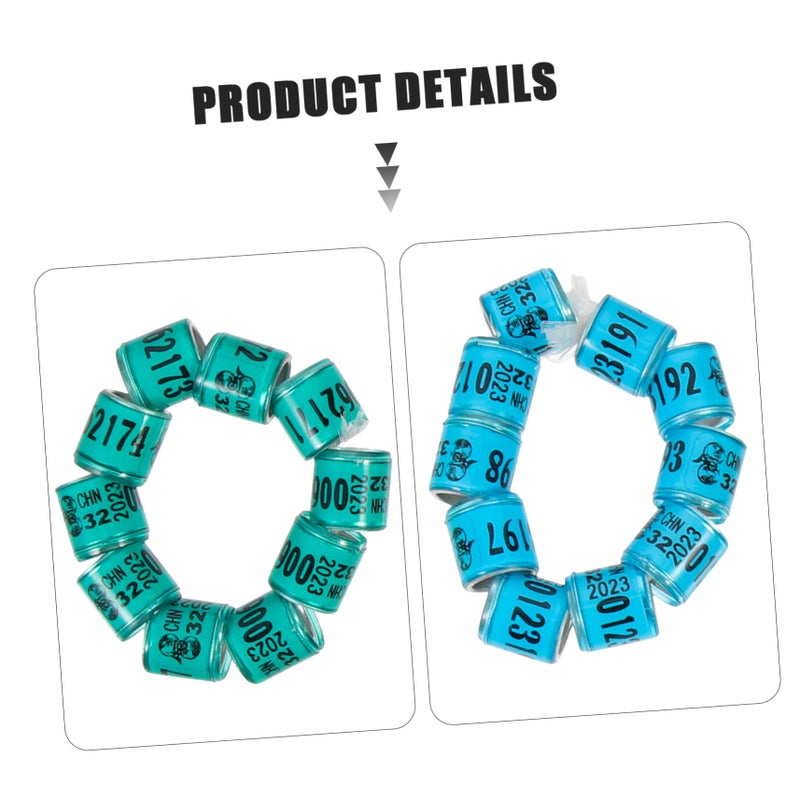Aluminum Bird Leg Rings 100 Pcs 1 10X1 10X0 80cm Poultry ID Bands For Chickens Pigeons Parrots Finches - Image 5