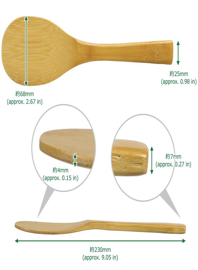 Morikuru Bamboo Rice Paddle 9.05 in (230mm), Japanese Bamboo Shamoji, Lightweight Rice Scoop, Made in Japan - Image 2