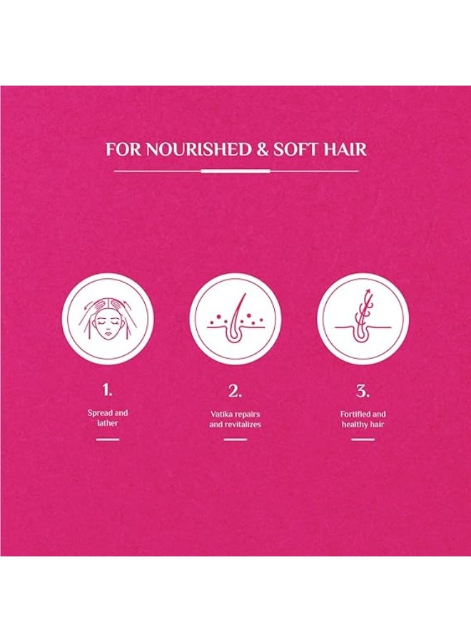 فاتيكا ناتشورالز شامبو لإصلاح وترميم الشعر بالعسل والبيض، 360 مل + فرشه استحمام شعر - Image 3