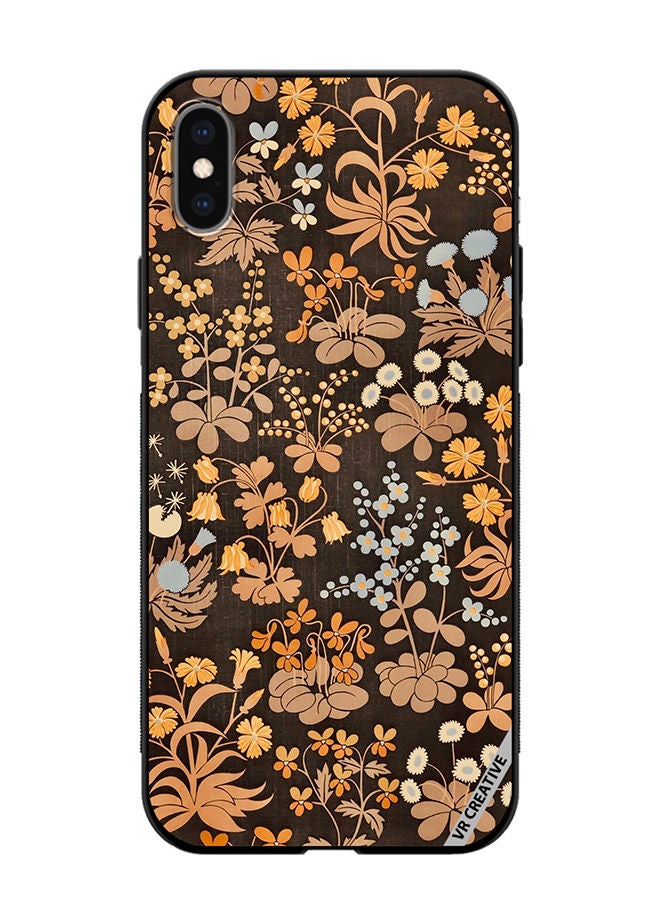 VR CREATIVE Protective Case Cover For Apple iPhone XS Max Brownie Flower Design Multicolour - Image 1
