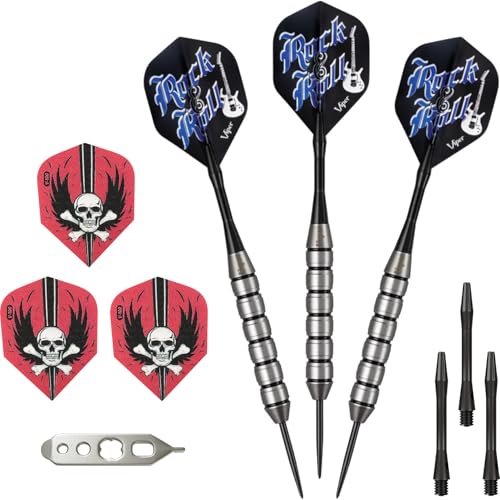 Viper Underground Steel Tip Darts: Rock & Roll, 23 Grams, Black - Image 1
