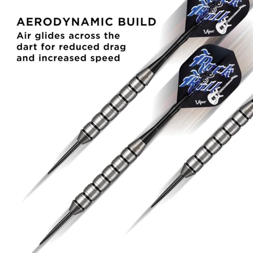 Viper Underground Steel Tip Darts: Rock & Roll, 23 Grams, Black - Image 4