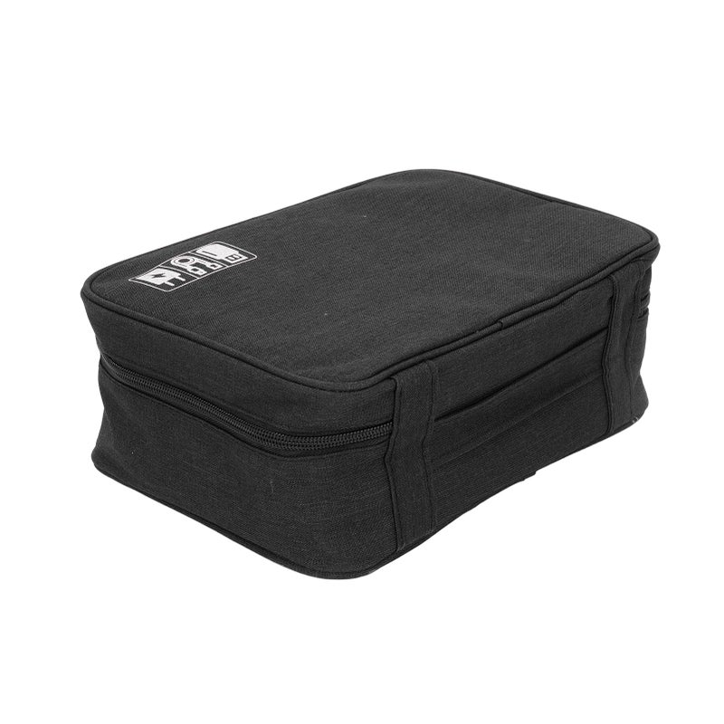 Data Cable Charger Bag Large Capacity Portable Electronic Accessory Storage Case for Mobile HDD Laptop Power Cord Black - Image 4