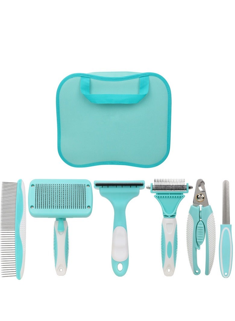 Professional Pet Grooming 6-Piece Brush Set – Dematting, Deshedding & Detangling for Dogs & Cats - Image 1