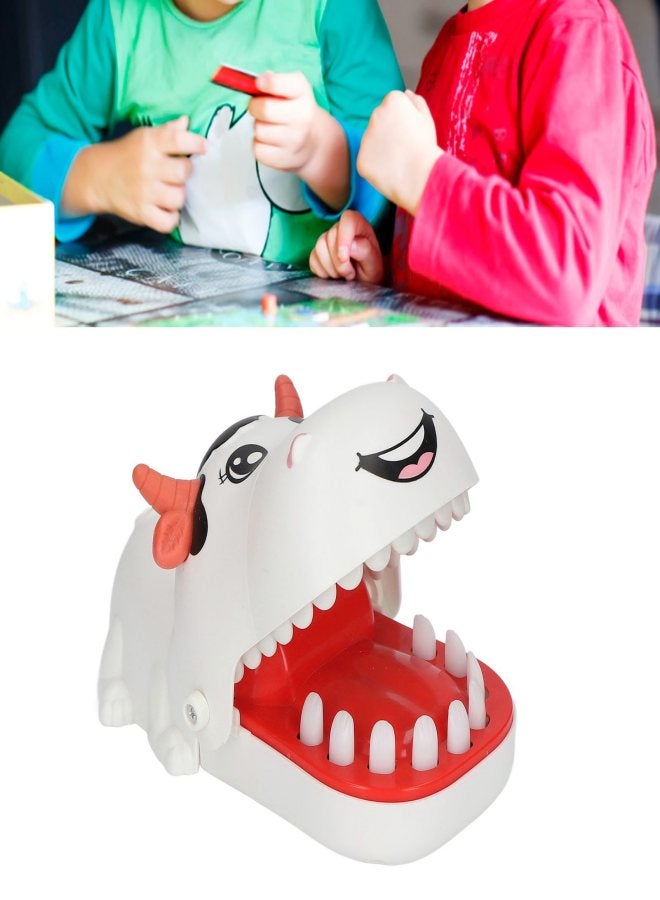 لعبة أسنان على شكل بقرة، لعبة ضغط الأسنان للأسفل، لعبة تفاعلية لعض الأصابع، مناسبة لحفلات الأطفال، لون أبيض - Image 4