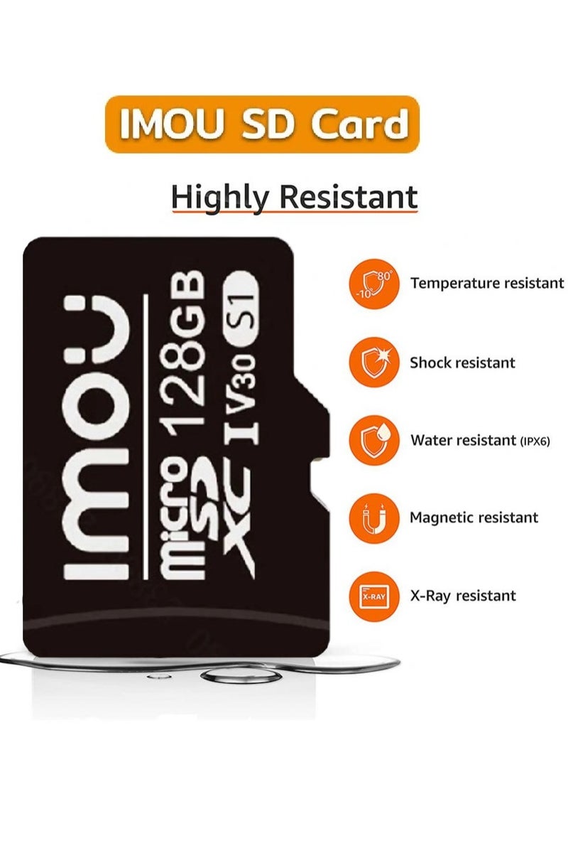 ايمو كاميرا مراقبة خارجية 3K بتقنية واي فاي مزدوجة العدسات دقة 6 ميجابكسل (عدسة ثابتة 3MP وعدسة 3MP PT)، رؤية ليلية ملونة تصل إلى 30 مترًا، اكتشاف الشخص والمركبة بتقنية الذكاء الاصطناعي، تتبع PT التلقائي، صوت ثنائي الاتجاه، صفارة إنذار مدمجة مقاومة للماء والغبار مع حماية احترافية لمواجهة أي عاصفة + بطاقة ذاكرة ميكرو SDXC فائقة السرعة بسعة 128 جيجابايت من أيمو - Image 3