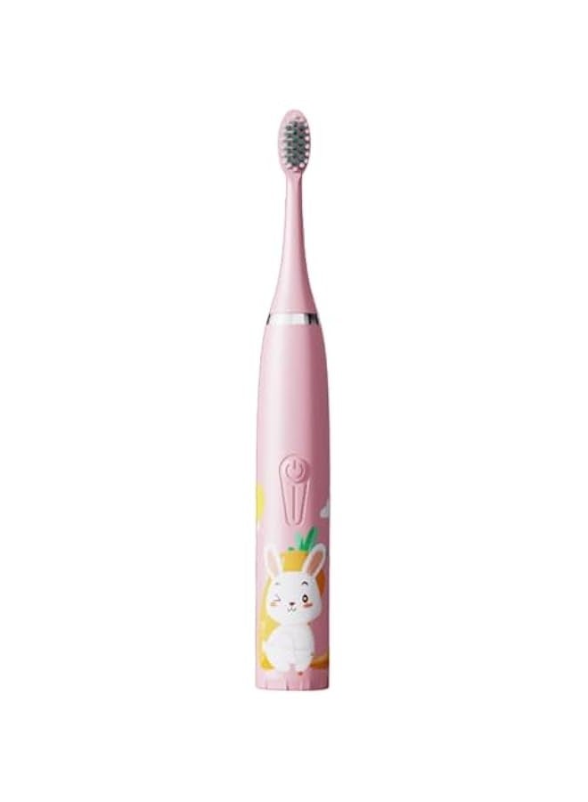 Cute Bunny Design Y7 Kids Electric Toothbrush - Rechargeable, IP7 Waterproof, Ultrasonic Vibration, Soft Bristles, 5 Brush Heads - Image 2