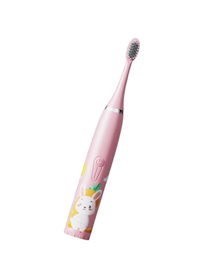 Cute Bunny Design Y7 Kids Electric Toothbrush - Rechargeable, IP7 Waterproof, Ultrasonic Vibration, Soft Bristles, 5 Brush Heads - Image 4