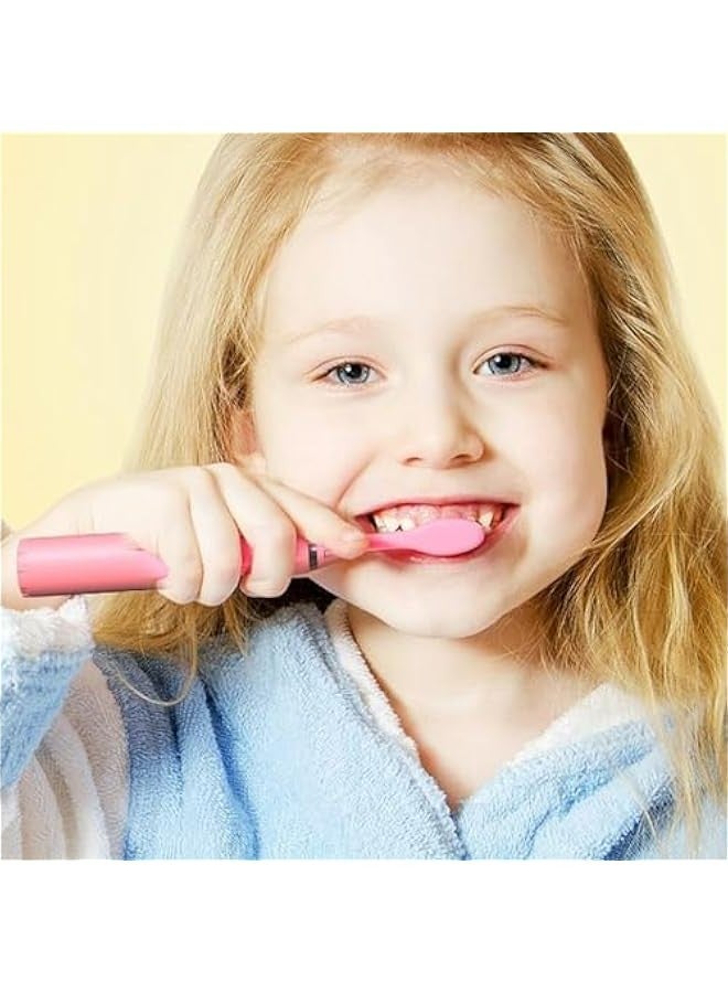 Cute Bunny Design Y7 Kids Electric Toothbrush - Rechargeable, IP7 Waterproof, Ultrasonic Vibration, Soft Bristles, 5 Brush Heads - Image 5