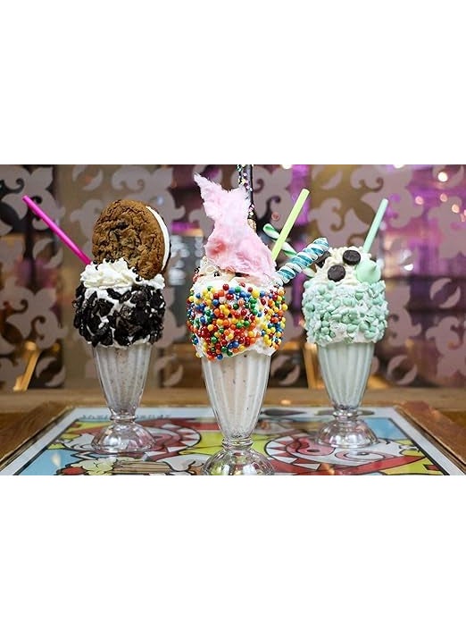 GRETZOMALL GRETZOMALL 300ml Fountain Classic Falooda Glass for Water Juice Ice Cream Wine Milkshake falooda Smoothie and Cocktails Pack of 2  - Image 3