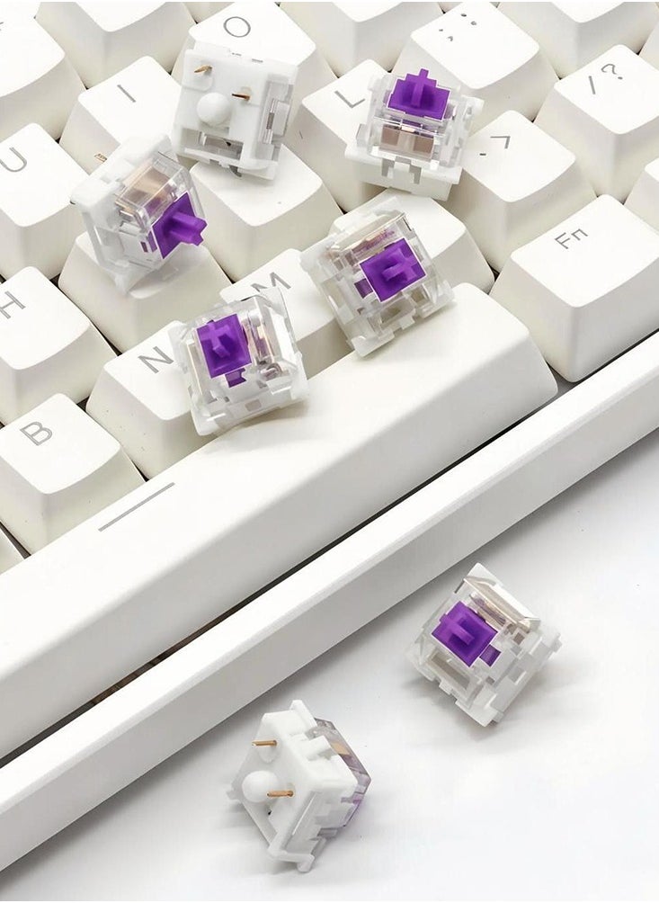 Beauenty - Outemu Switch Mechanical Keyboard Switch 3Pin Tactile Switch Lube Purple Gaming Keyboard Switches - Image 1