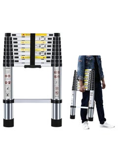 Cady One A multi-use extendable aluminum telescopic ladder, 9 steps, foldable, withstands a weight of up to 150 kg.  - Image 1