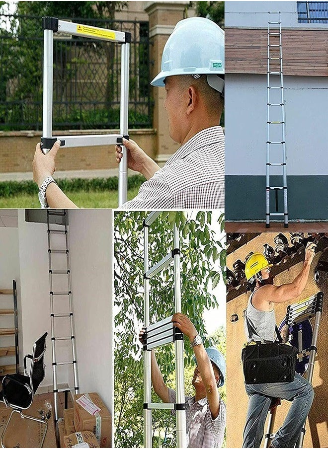 Cady One - A multi-use extendable aluminum telescopic ladder, 9 steps, foldable, withstands a weight of up to 150 kg. - Image 1