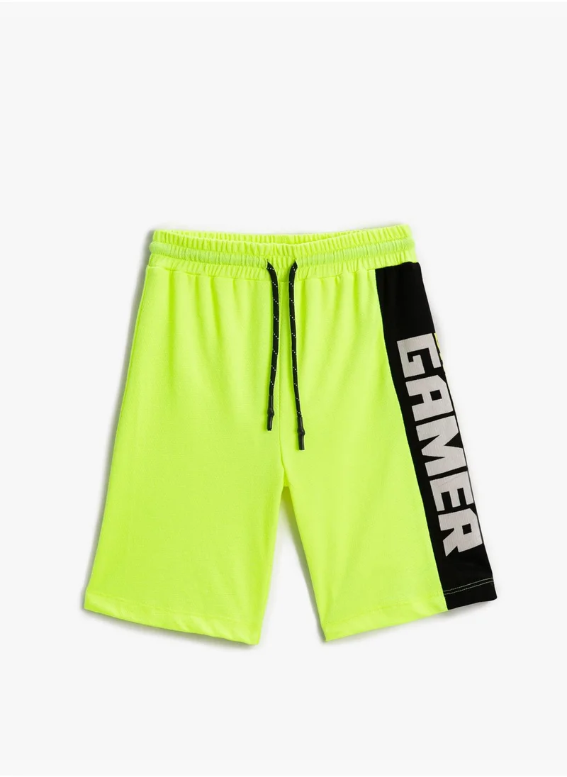 KOTON Bermuda Shorts Drawstring Printed