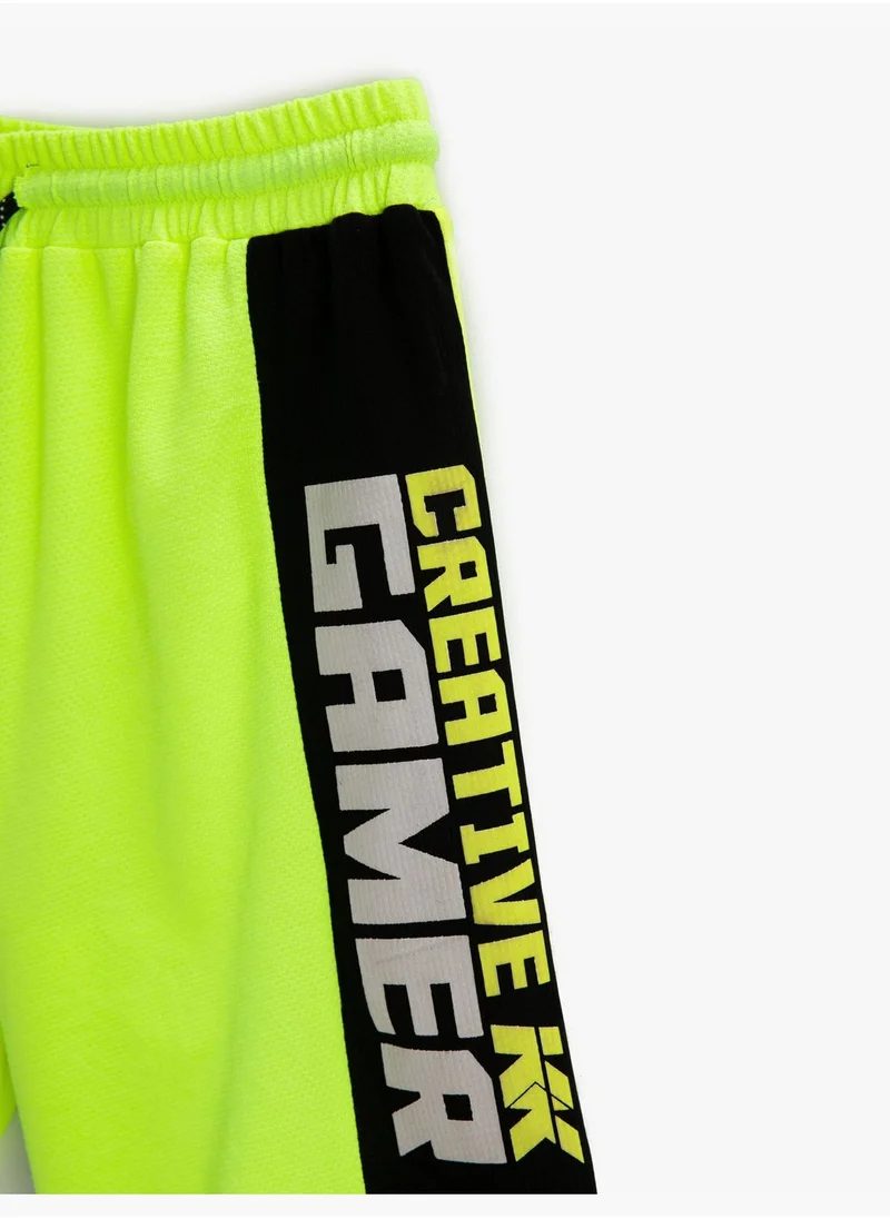 KOTON Bermuda Shorts Drawstring Printed
