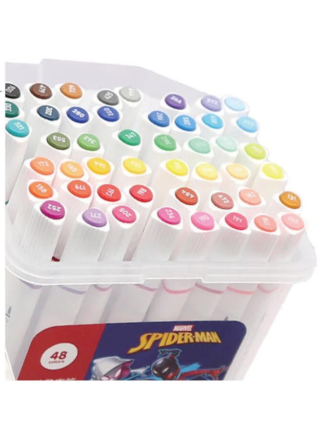 Disney 36-Color Dual-Tip Markers For Students And Children, Art-Specific Drawing Pens, Coloring Pens For Doodling And Painting, Birthday Gift, Marvel Spider-Man Dm21625A - Image 1