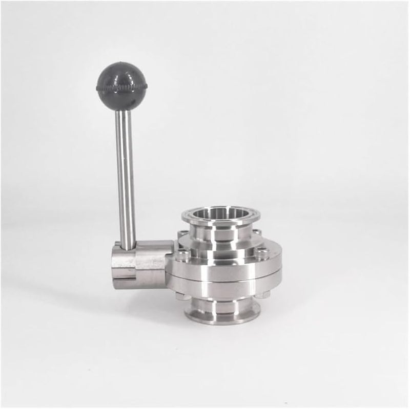 1 5 بوصة صمام تحكم في التدفق بمشبك ثلاثي 38 مم قطر الأنبوب الخارجي من الفولاذ المقاوم للصدأ SUS 304 لتخمير البيرة - Image 1