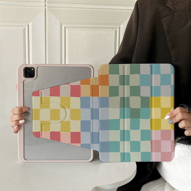 غطاء حماية متعدد الزوايا قابل للطي 360 درجة لأجهزة iPad Pro مقاس 10.5 بوصة، تصميم ذكي مقاوم للصدمات، مثالي للاستخدام في المكتب والاجتماعات المزدحمة والسفر والحمل. - Image 1