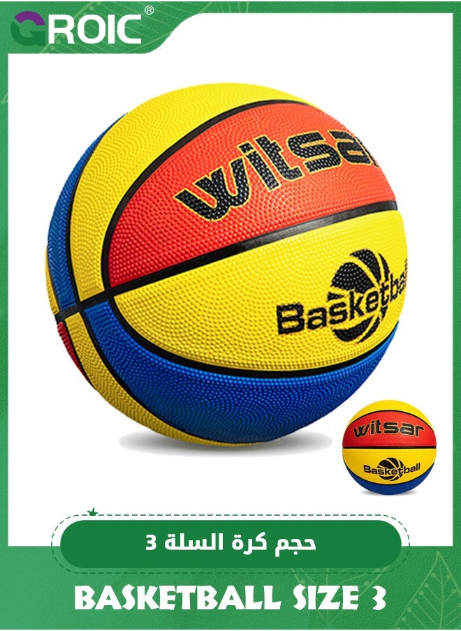 GROIC Kids Basketball Size 3(22"), Outdoor Basketball Ball Size 3 for Kids, Indoor Basketball, Game Basketball,Game Training Universal Basketball,Outdoor Sports Goods  - Image 1