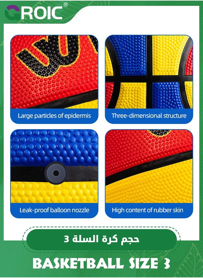 GROIC Kids Basketball Size 3(22"), Outdoor Basketball Ball Size 3 for Kids, Indoor Basketball, Game Basketball,Game Training Universal Basketball,Outdoor Sports Goods  - Image 5