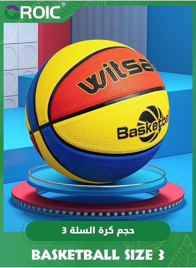 GROIC Kids Basketball Size 3(22"), Outdoor Basketball Ball Size 3 for Kids, Indoor Basketball, Game Basketball,Game Training Universal Basketball,Outdoor Sports Goods  - Image 2