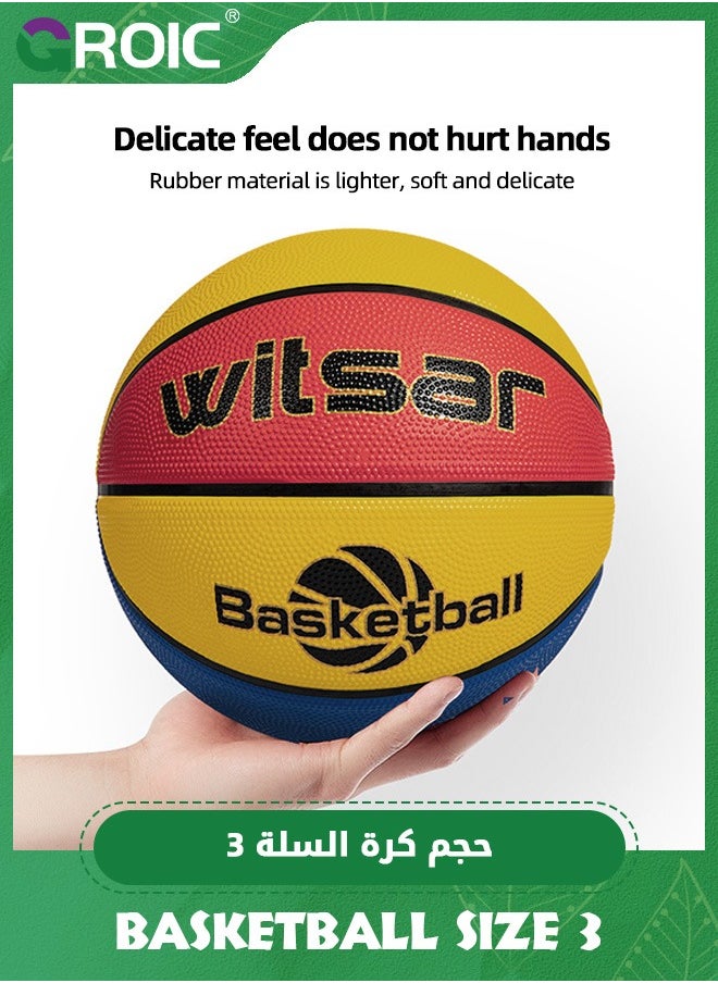 GROIC Kids Basketball Size 3(22"), Outdoor Basketball Ball Size 3 for Kids, Indoor Basketball, Game Basketball,Game Training Universal Basketball,Outdoor Sports Goods  - Image 3