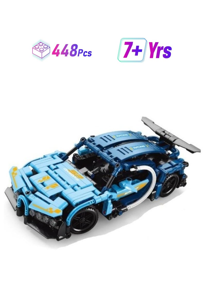 Sports Car Building Block Set, RC Car Model Set for kids Aged 7-14, Adult Collectible, 448 Pieces Sets - Image 1